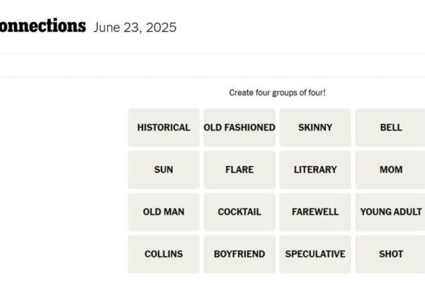 Hints for NYT Connections Puzzle – June 23