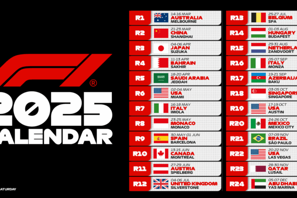 What’s on the F1 Calendar for 2025?