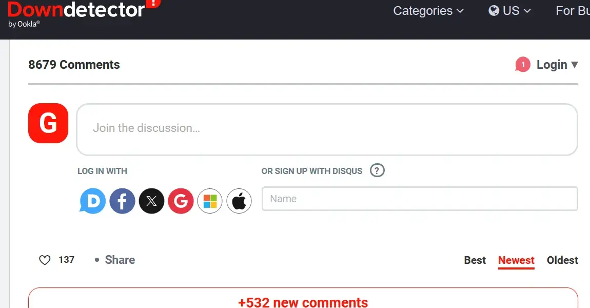 discord down — GB news