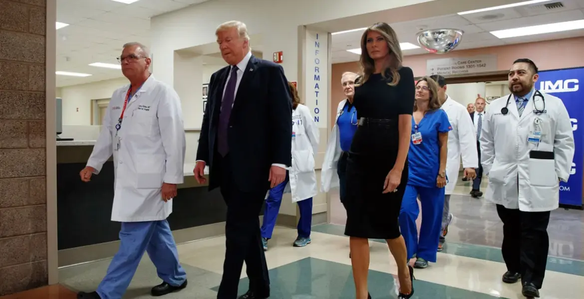 is trump in hospital — GB news